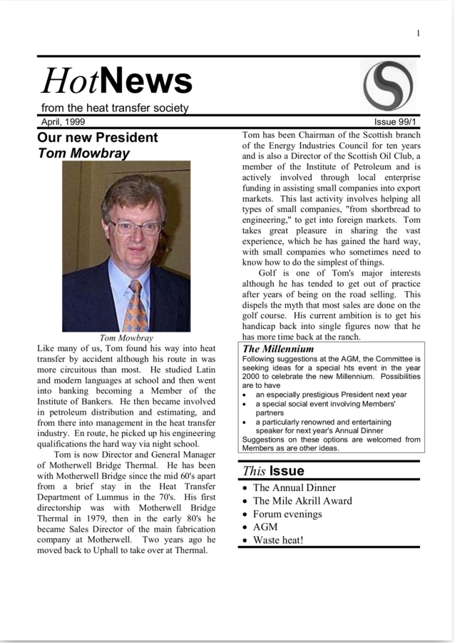 April 1999 Hot News - the hts newsletter