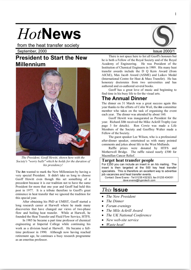 Sept 2000 Hot News - the hts newsletter