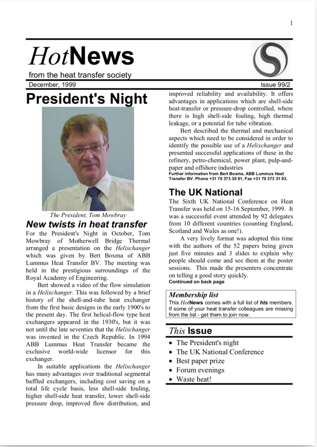 Dec 1999 Hot News - the hts newsletter